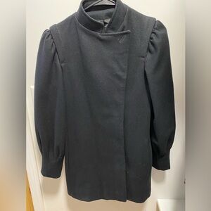 Karizma Vintage Black Coat with Puffed Sleeves Size Small